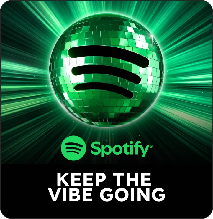 Spotify gift cards - keep the vibe going